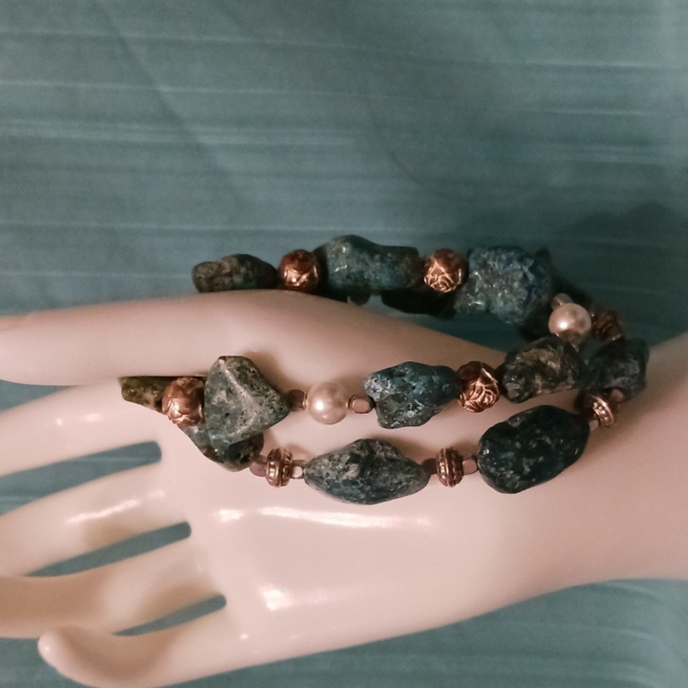 Chic pair of bracelets handmade in Plano, Texas.